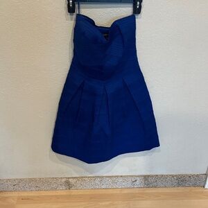Express Strapless Dress in Deep Blue